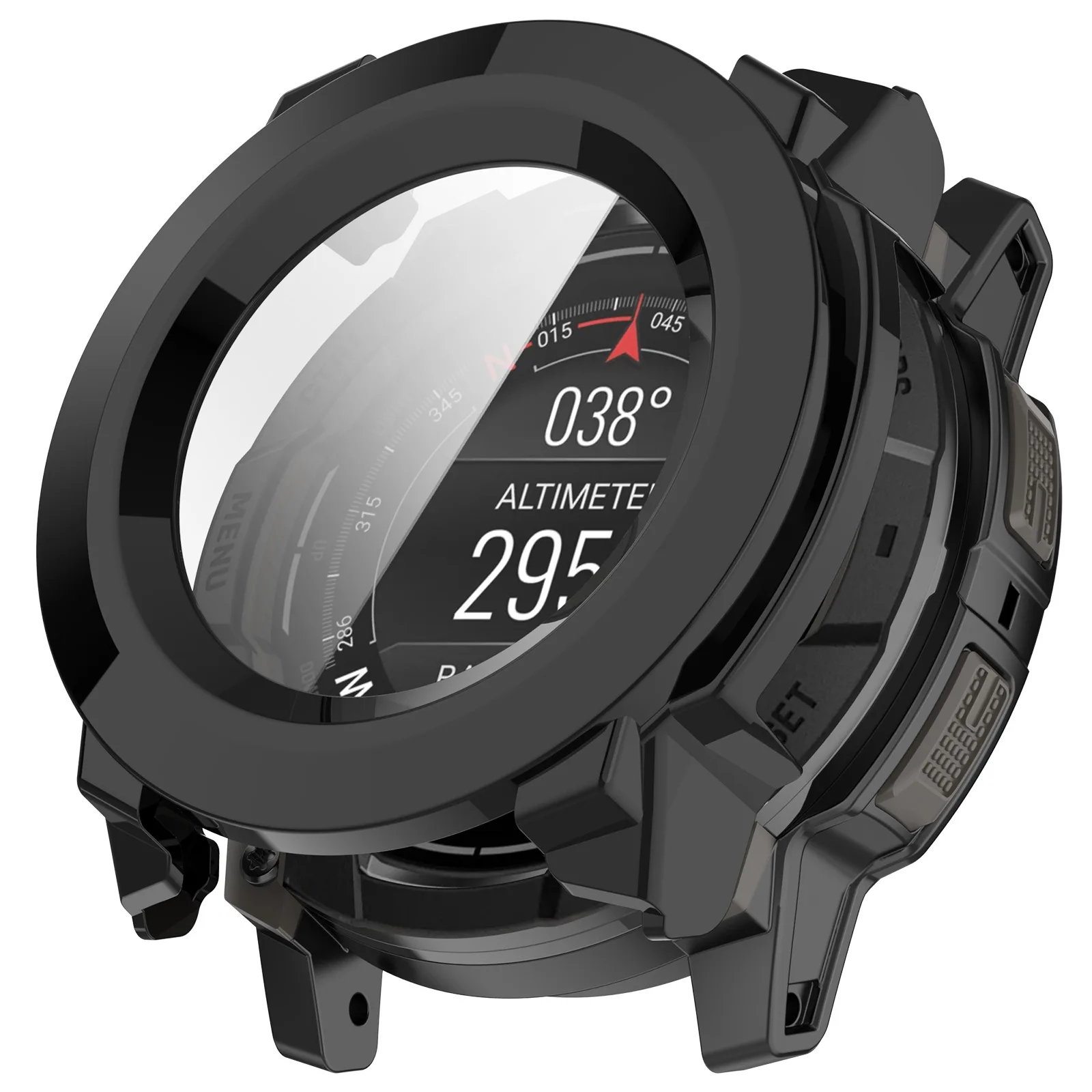 Tempered Glass Screen Protector & Bumper Cover for Smartwatch - Durable Case Accessories