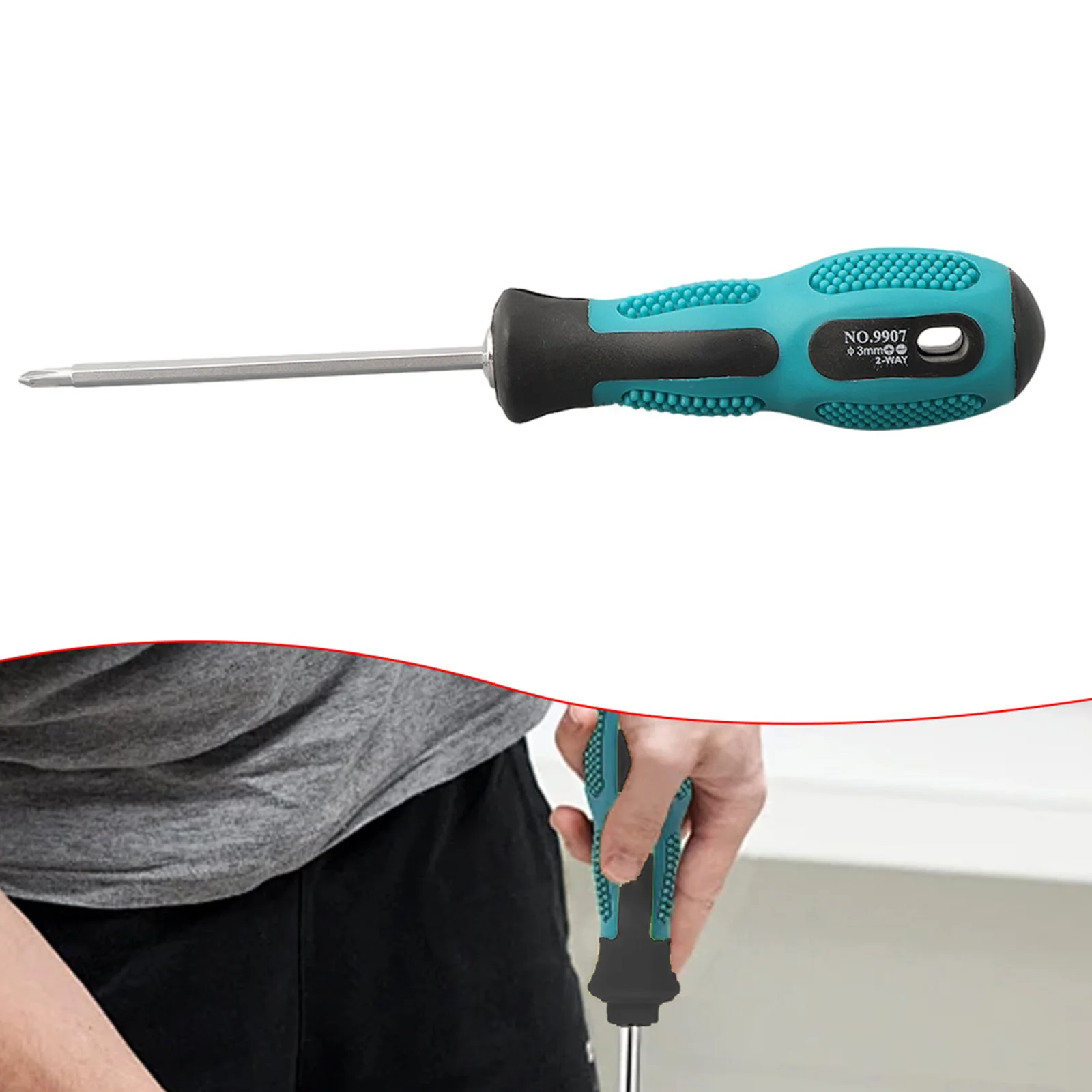 

Dual-Use Slotted Cross Screwdriver Multi-function Adjustable Bits Two-Way Screwdriver Household Manual Repair Tool