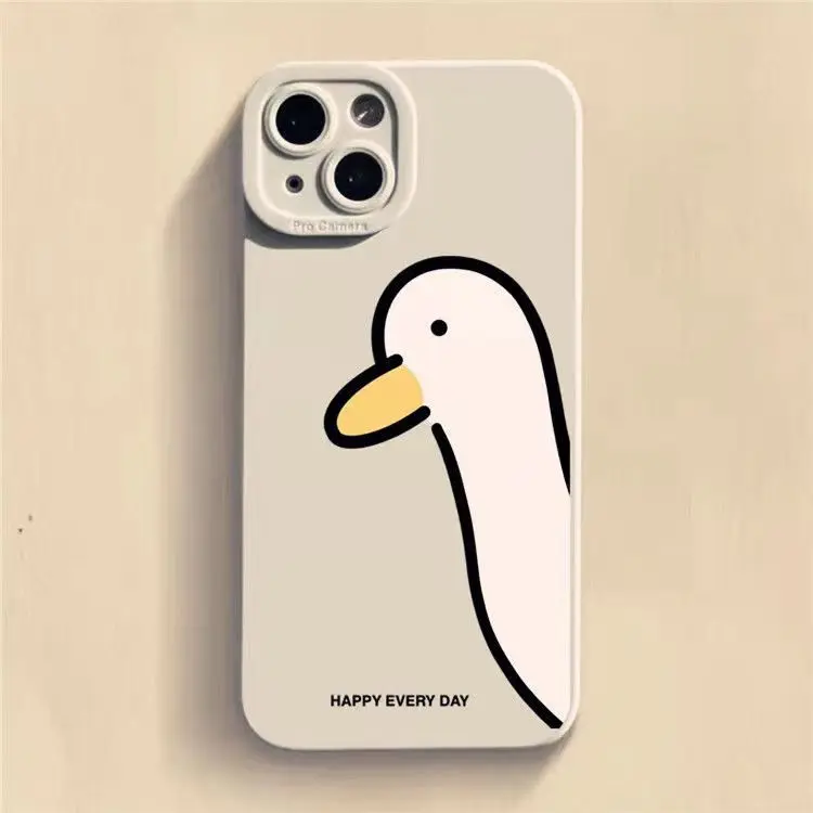 Cartoon Doubt Duck Soft Shockproof Phone Case Bumper Back Cover