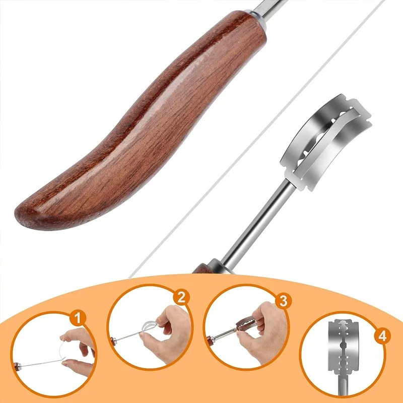 aeaker Premium Hand Crafted Bread Lame for Dough Scoring Knife, Lame Bread  Tool for Sourdough Bread Slashing with 5 Blades Included with Safety box