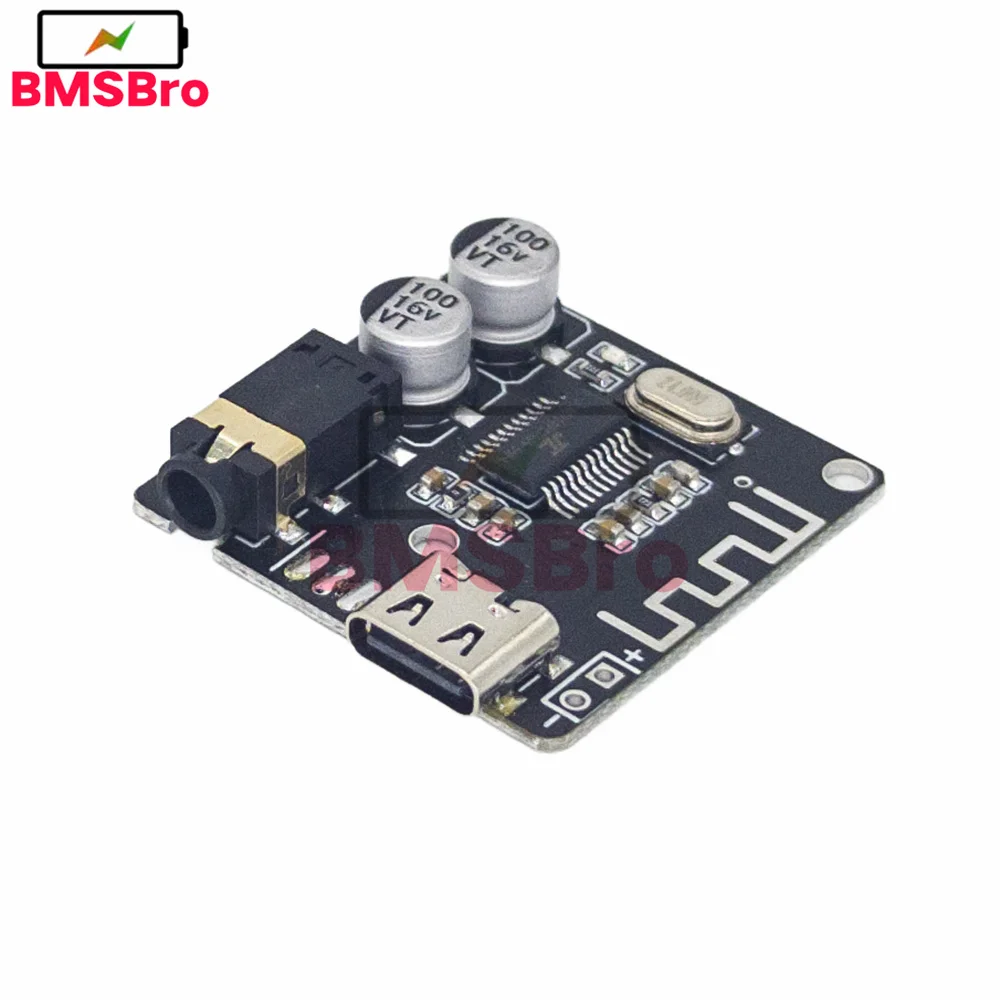 Type-C Bluetooth Audio Receiver Board VHM-314 Bluetooth 5.0 MP3 Lossless Decoder Board Wireless Stereo Music Module 3.7-5V