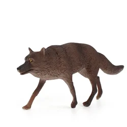 Woodland Wolf Figurines - Realistic Animal Cake Toppers & Party Decor (Walking Wolf)