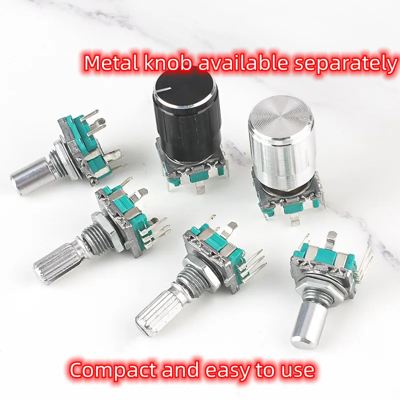 2 Pz Ec11 Manopola Encoder Rotante 15/20Mm Plum Blossom Bing/Mezzo Albero Altoparlante Audio Potenziometro Digitale Con Interruttore