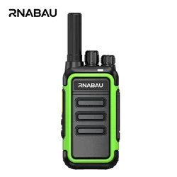 2 - Piece Mini Portable Walkie Talkie Set - USB - C Rechargeable, Long Range UHF Transceivers - USB Plug (Green - 1Piece)