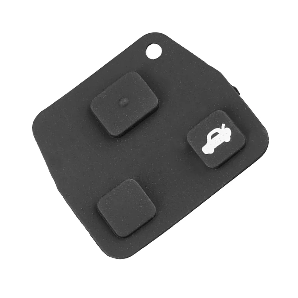 For Toyota Avensis Yaris Carina Corolla Prado Remote Car Key Fob Silicone 3 Button Rubber Pad Car Key Shell Case Replacement