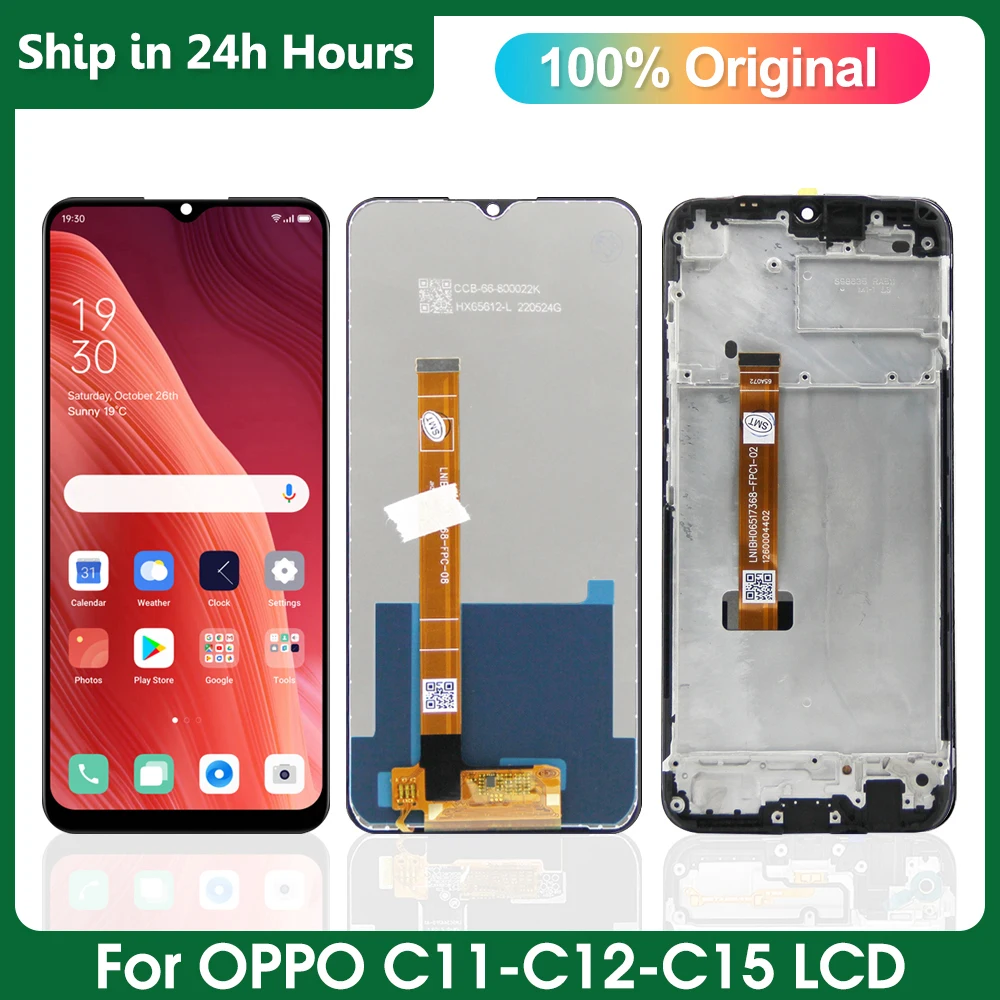 

6.5" Original For Oppo Realme C11 C15 RMX2185 RMX2180 Lcd Display 10 Touch Screen Assembly Replacement for Oppo Realme C12 LCD