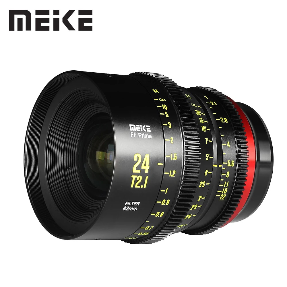 Meike 24 мм T2.1 Полнокадровый объектив Prime Cine для Canon EF RF Mount/для Sony E Panasonic L Arri PL-Mount |