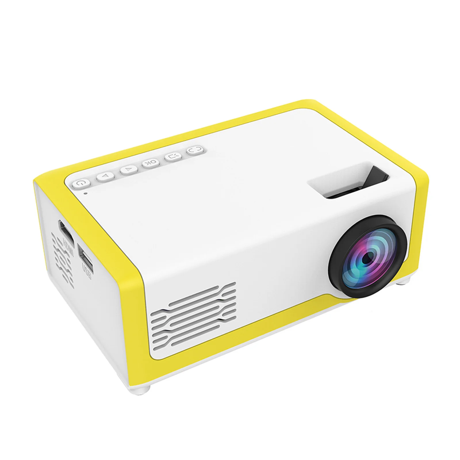 

Home Wired Mini Projector LED Video Projector with US/EU Plug Type Options for Home Theater Headphone Speaker