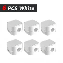 Magnetic Cable Clips - Versatile Cord Organizer and Adhesive Wire Holder for Home, Office, and Car (6 White)