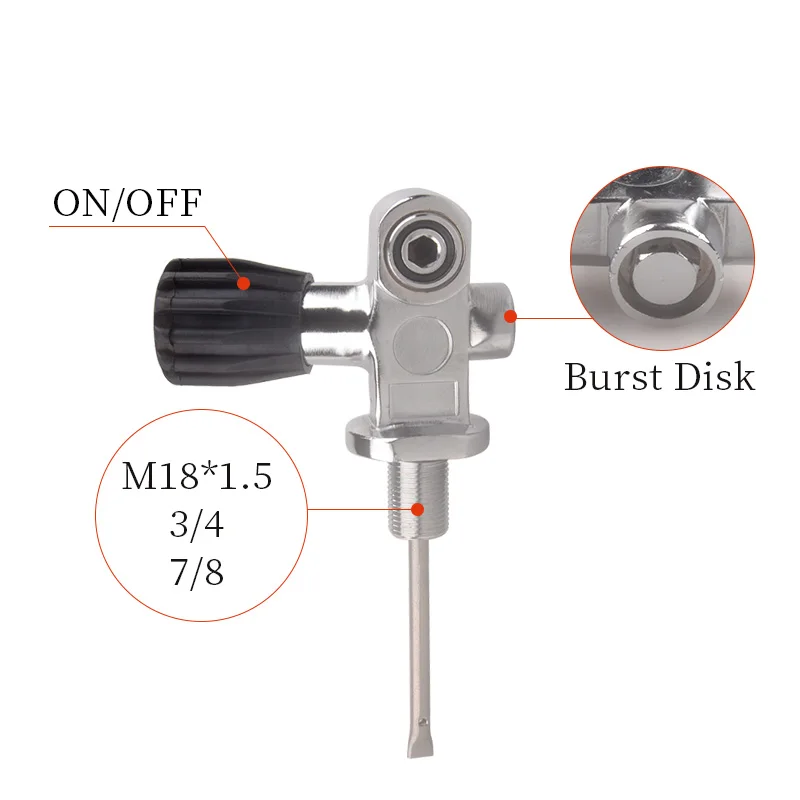 Adaptador de Cilindro Pneumático Hpa Scuba Diving Válvula On-off Conector do Acoplador Rápido do Tanque de ar Cilindro de Gás