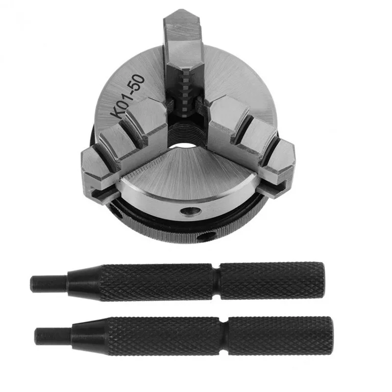 SENO K01-50 선반 척, 셀프 센터링 미니 DIY 금속 목재 선반 도구, 3 턱 M14 * 1 커넥팅 로드, K01-50, 63, 80/100