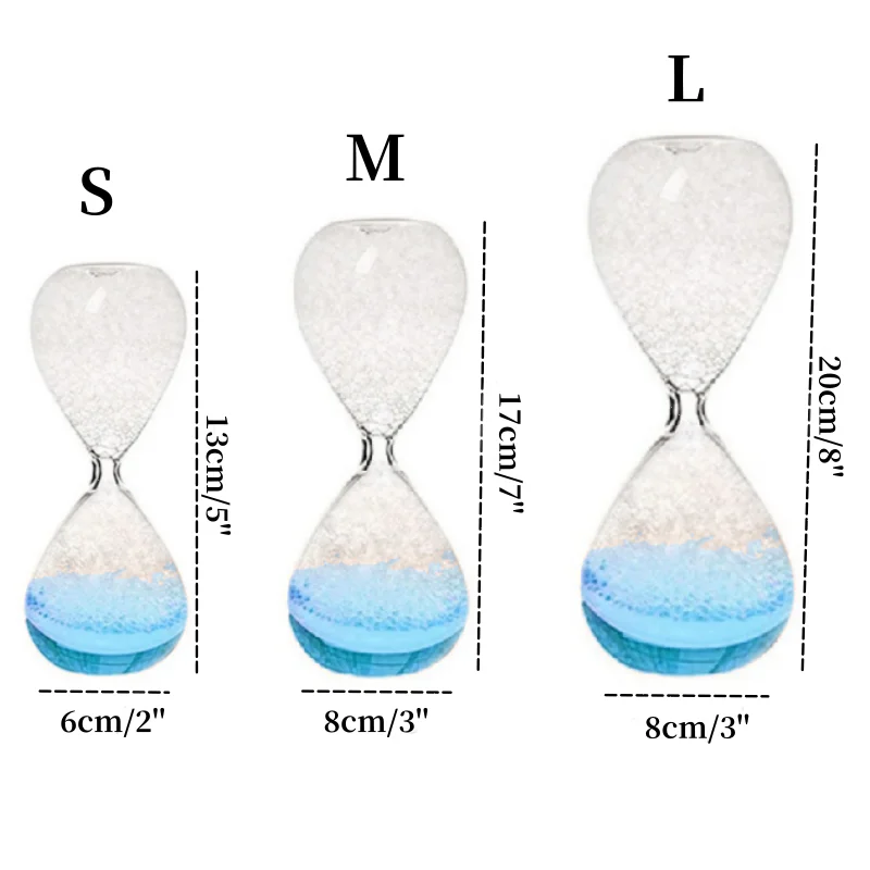 Bubble Hourglass Irregular Home Desktop Decoration Sandglass Bubble Water Liquid Drift Bottle Glass Fun Decoration Holiday Gifts 2