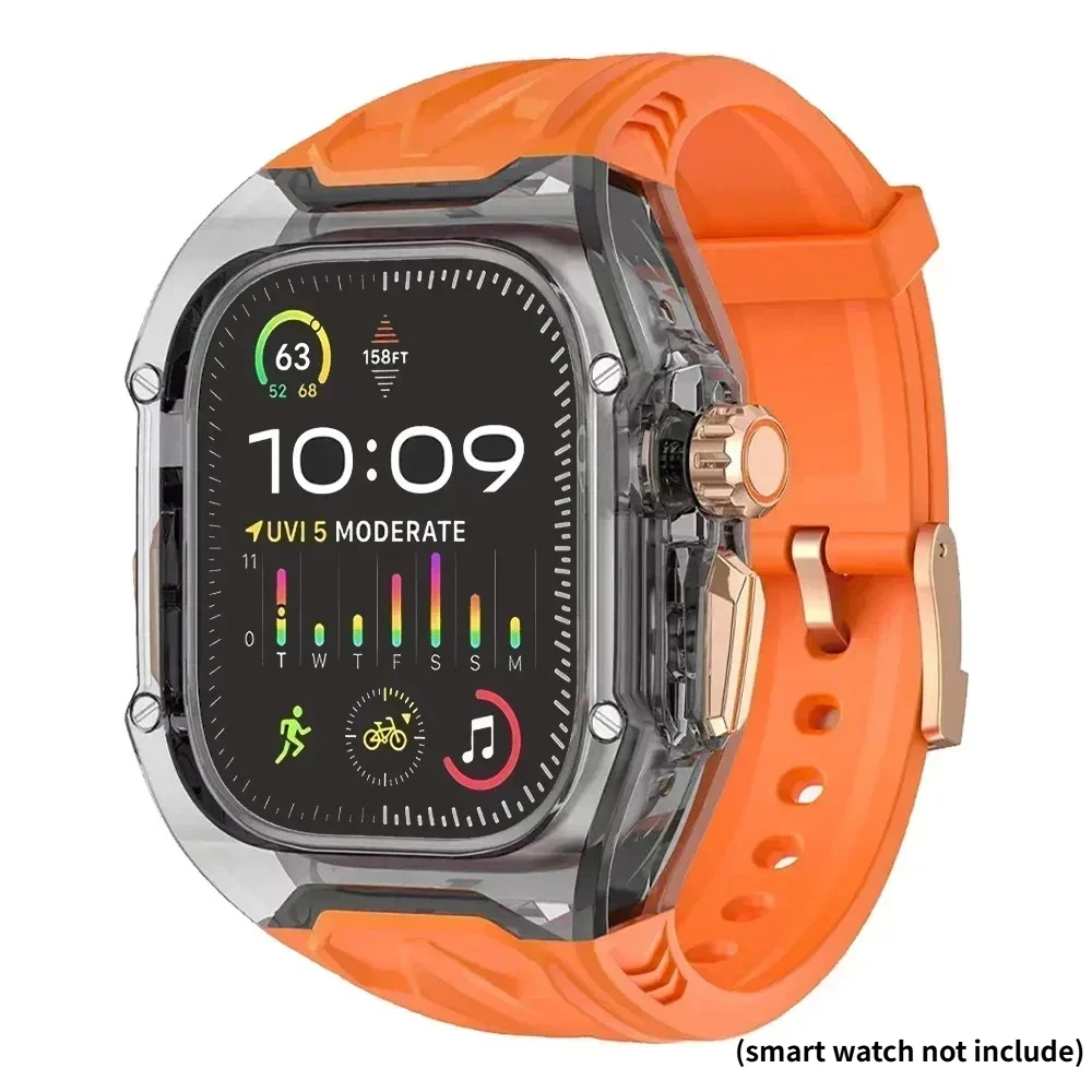 Enhanced Protective Transparent Case and TPU Strap