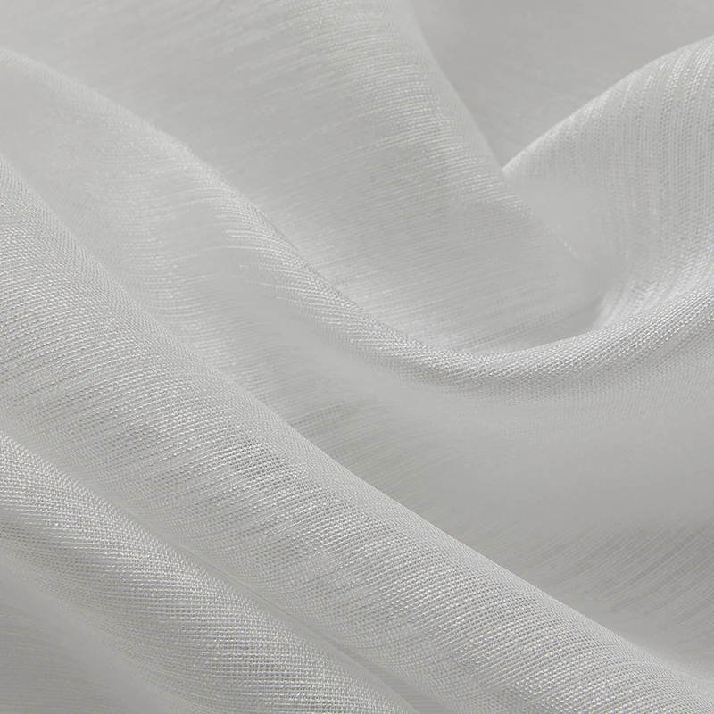 CHAXI Modern Solid White Tulle Sheer Curtain for Living Room Bedroom Kitchen Voile Window Drapes Decoration Custom Made 3