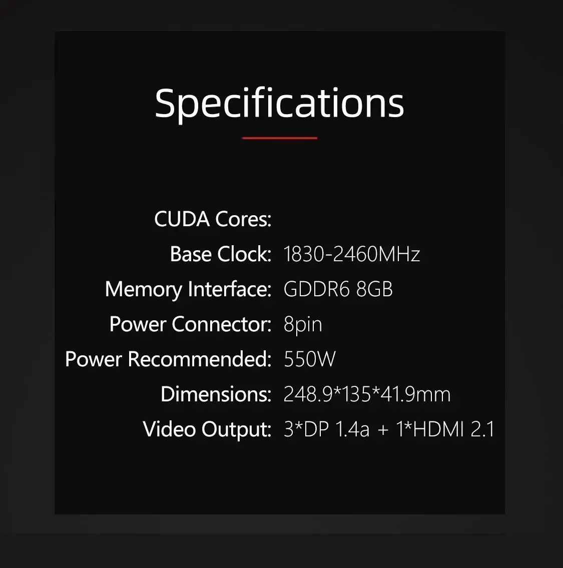 Colorful RTX 4060 Side View