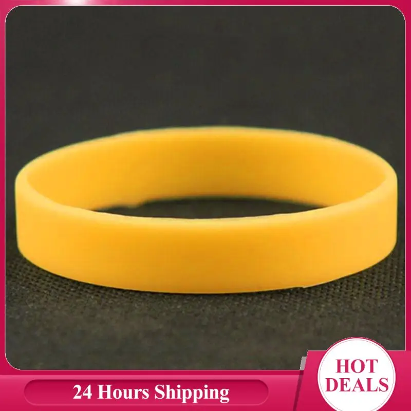 OutdoorSportsWristband1pcsSimpleSolidColorSiliconeRubberBangleMensWomensBasketball