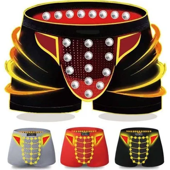 2024 Magnetic Therapy Men's Underwear Tourmaline Prostate Health Boxer Shorts L-6XL Breathable Enlarging Underpants 1