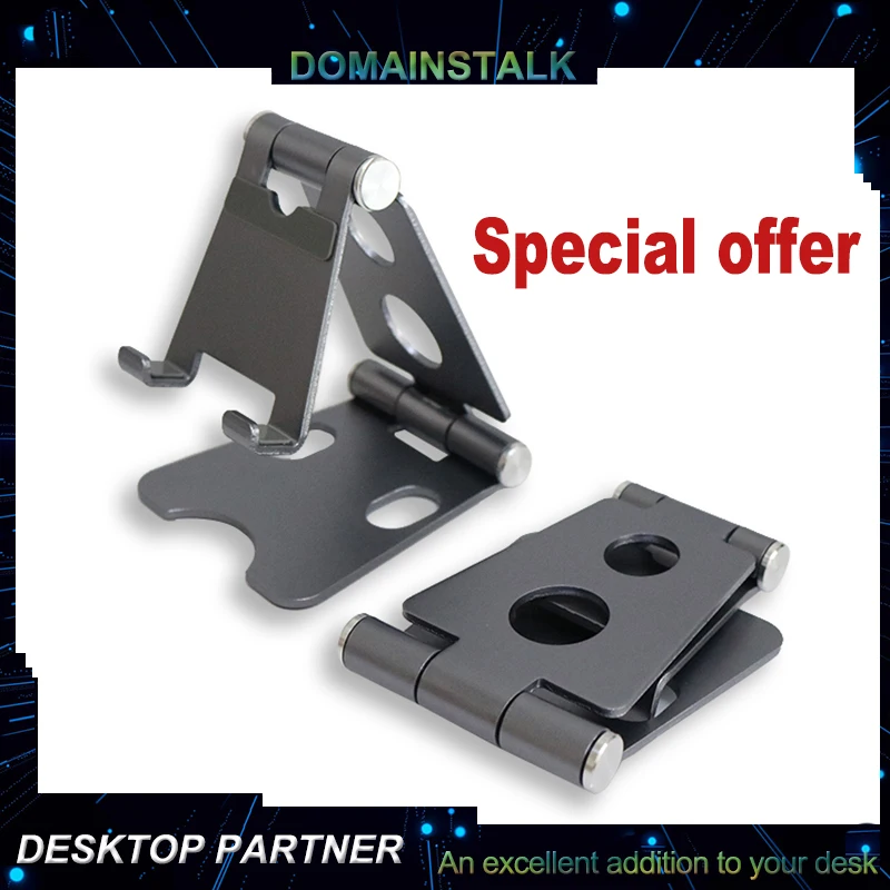 

Universal Desk Foldable Aluminum Alloy Mobile Phone Accessories Stand Portable Metal Desktop Cellphone Holder Bracket For iPhone