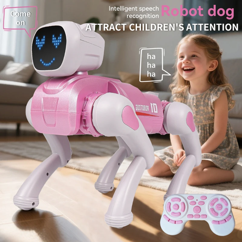 Telecomando intelligente 2.4G Simulazione Meccanica Cane Voce Dialogo Lampada di espressione carina Giocattoli di programmazione APP per telefono cellulare - immagine 5