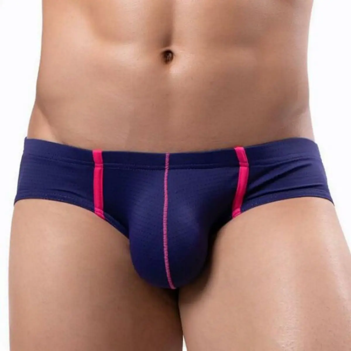 

Men'S Low Waist Underpants With Ice Silk Nylon Sexy Mesh Breathable Briefs Swimming Trunks Sexy Underwear Bikini Men'S Briefs