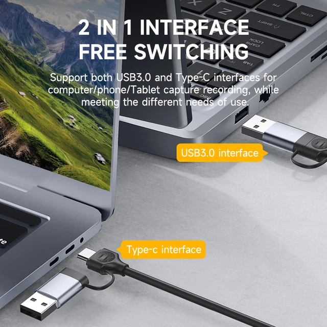 Hagibis USB 3.0 Video Capture Card With 100W PD For Meta Quest 3 iPad HDMI to USB/Type-c Gaming Live Streaming Video Recorder 4