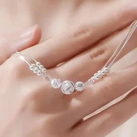 Fine 925 Sterling Silver Lucky Beads Bracelets For Women Luxury Designer Multilayer Adjustable Bracelet Party Wedding Jewelery - Image 4
