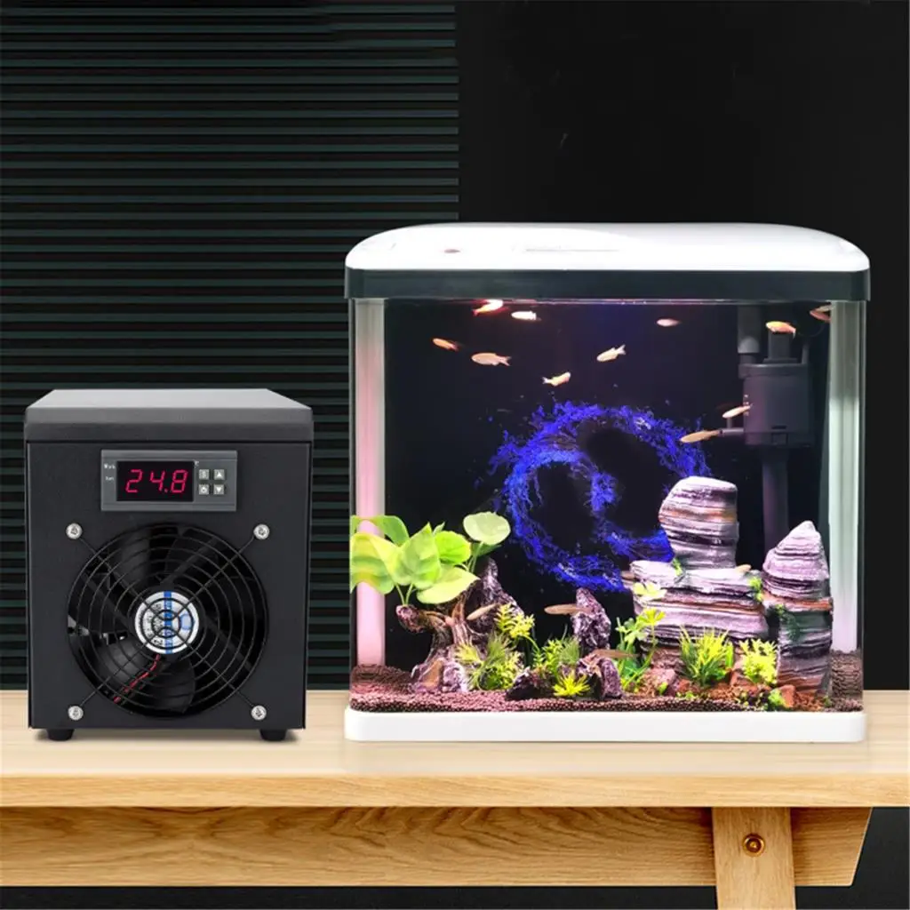 60L Fish Tank Water Cooler Aquarium Water Cooler Fahrenheit Mute