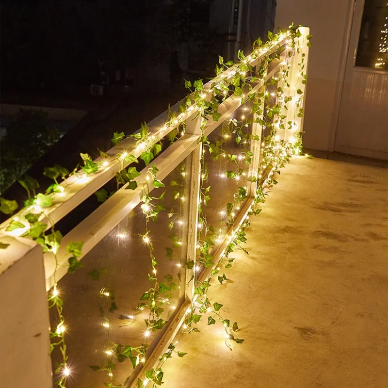 Green Leaf Fairy String Lights for Wedding and Home Decor