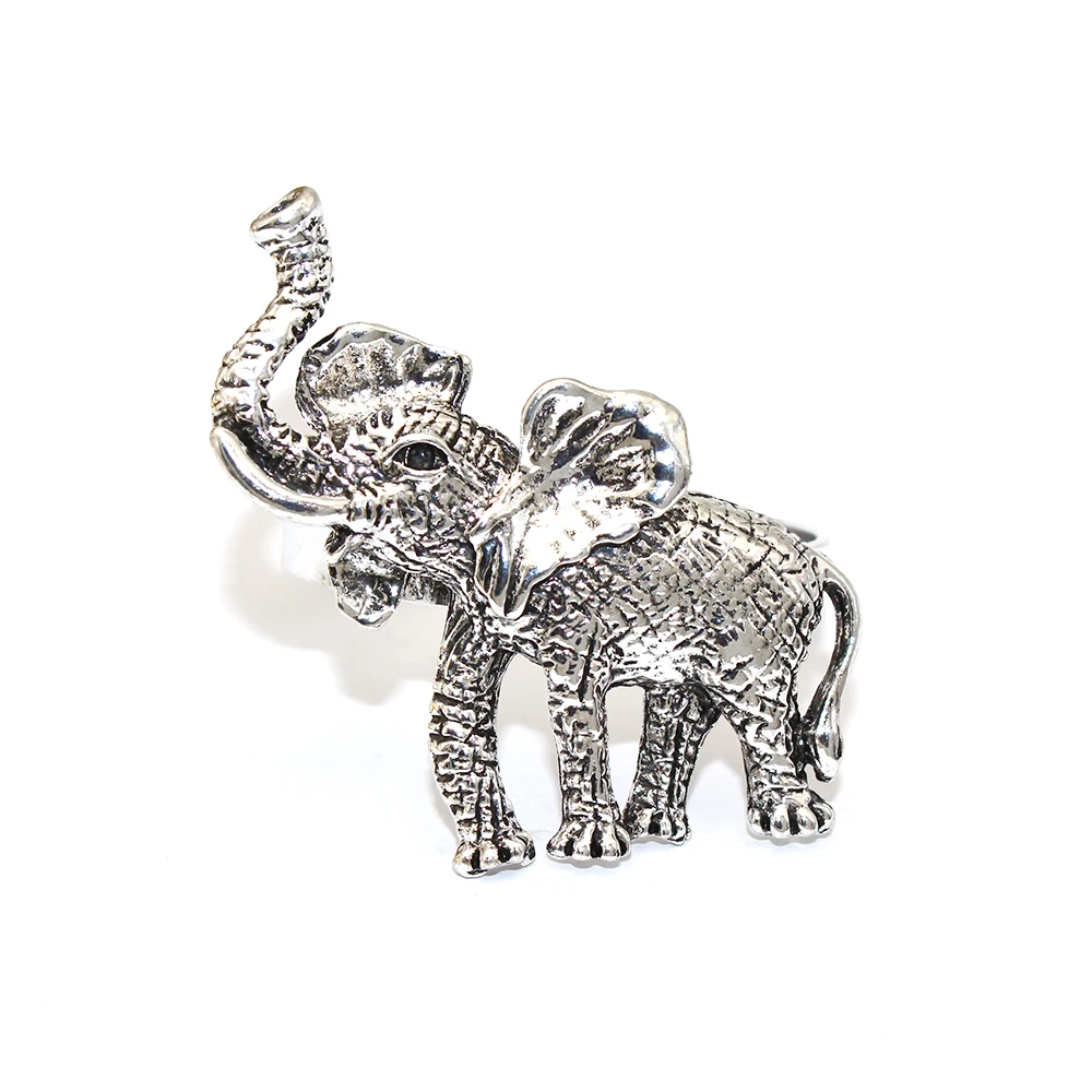 6Pcs Retro Elephant Napkin Rings Animal Napkin Holders for Easter Birthday Christmas Wedding Party Table Decorations ERM168