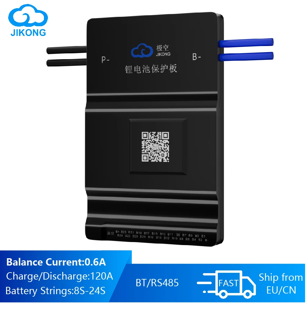 

Jk Smart balance BMS Active balance current 0.6A Continuous output current 40A 60A 80A 100A 120A 8S 9S 10S 11S 12S 16S 20S 24S