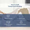 Serta Memory Flex Soft Queen Mattress Topper, 2" Pillow Top Mattress Pad, Cushioning Stain Resistant Mattress Protector with 15" 5