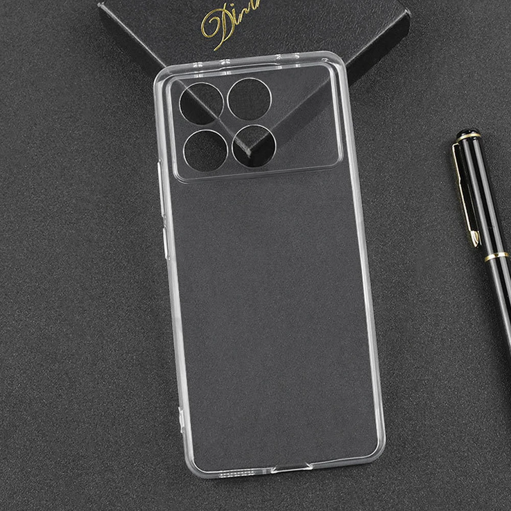 Phone Case Poco X6 Pro Case, with 1 x Tempered Glass Screen Protector,  Anti-Scratch Shock-Proof Clear TPU Bumper Cover Ultra-Thin Case for Poco X6  Pro