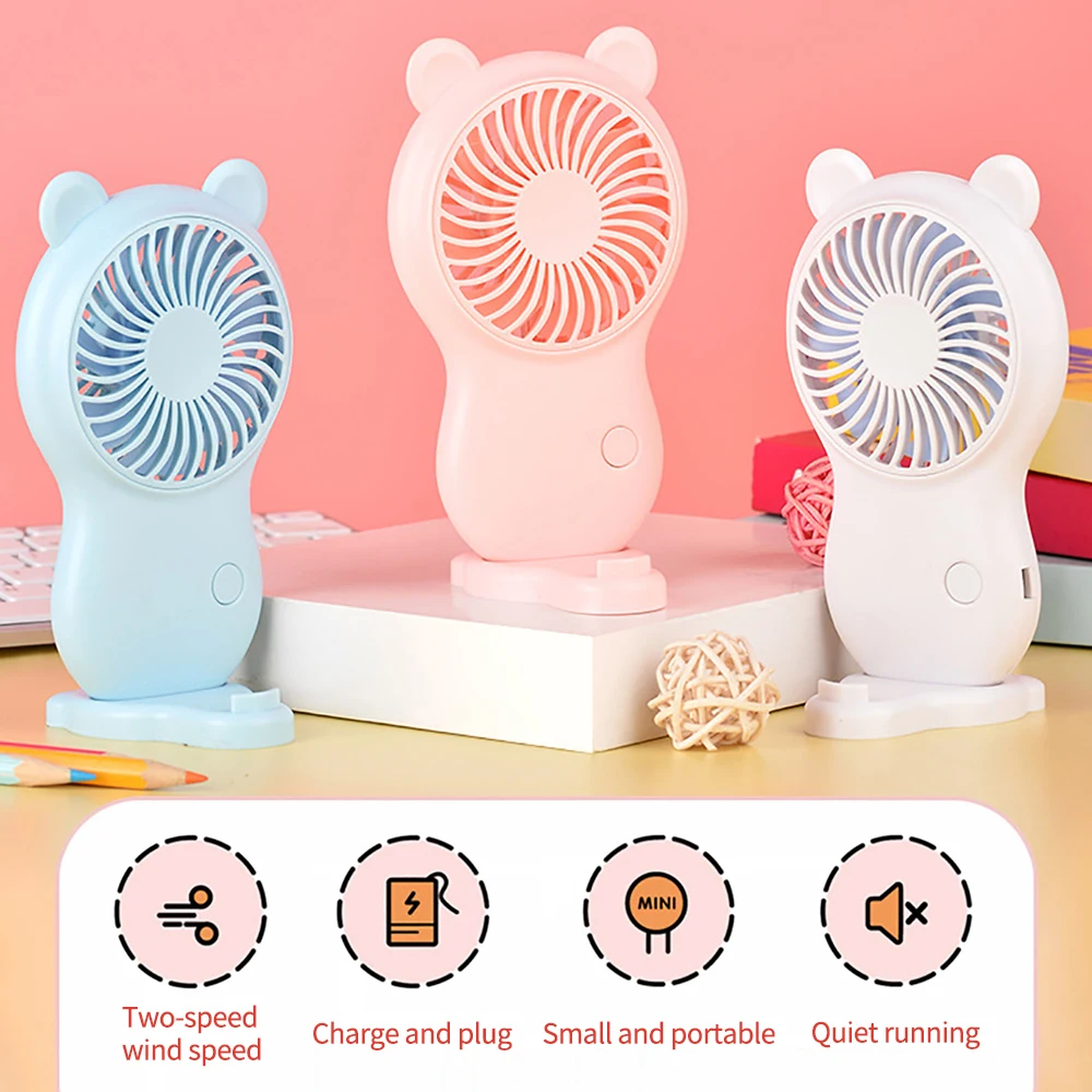 Portable Handheld USB Mini Fan USB Charging Strong Wind Fan Creative Office Desktop Hand-held Small Pocket