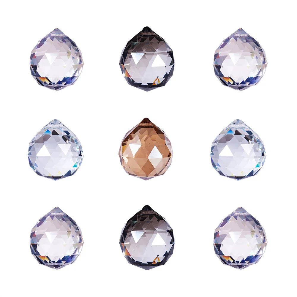 

20/50pcs Glass Ball Chandelier Charms Prism Rainbow Sunshine Catcher Pendant for Window Fengshui Decor DIY Jewelry Craft Making