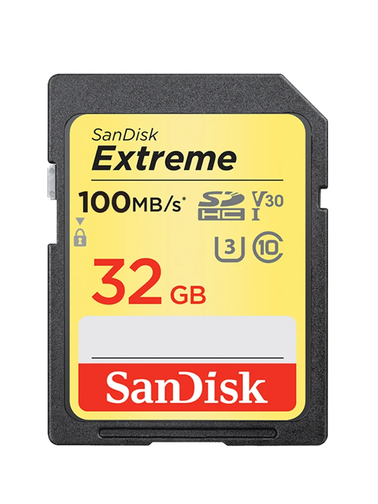 SanDisk-Cartão de Memória Secure Digital, Flash Card para filmadora SLR, 256GB, 128GB, 64GB, SDXC, 32GB, Câmera SDHC