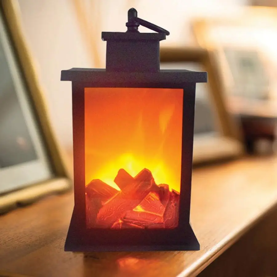 

Christmas LED Flame Lantern Lamps Simulated Fireplace LED Lamps Flame Effect Light Bulb AA Battery Courtyard Home Decor Lighting