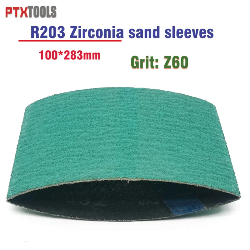 4PCS 100*283MM Sunmight R203 Zirconia Sanding Belt For Metal Abrasive Band Grinder Zirconium Oxide Sanding Sleeves