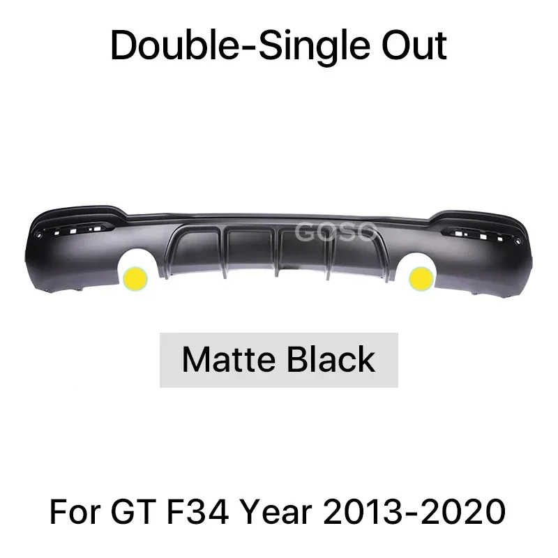 Lèvre De Diffuseur De Pare-chocs Arrière En Carbone M Tech, Pour BMW Série 3 GT F34 M-Performance, Diffuseur Arrière Tournant 2013 – 2020