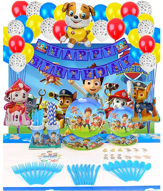 Original Paw Balloon Paw Patrols Birthday Party Decorations Gift Bag