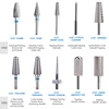 Ceramic Tungsten Carbide Nail Drill Bit Rotate Burr Milling Nail Cutter Bits Electric Drill Machine For Manicure Pedicure Tools 2