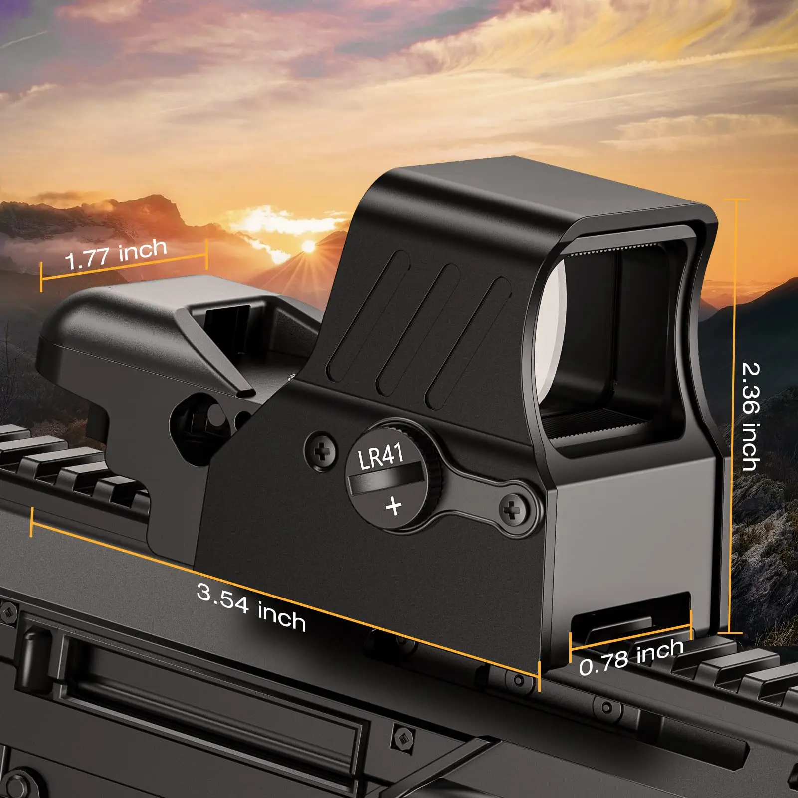 MidTen Scope Riflescope 1X22X33mm Red Green Dot 4 Reticles Sight Quick Detach Optical Collimator Mount 20mm Rail