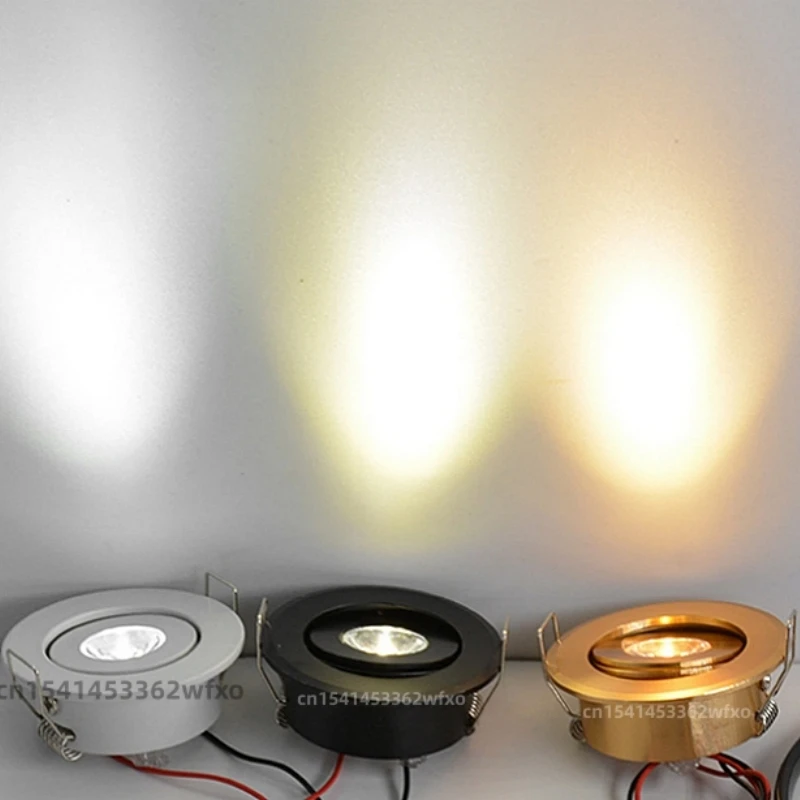 5개/조광 가능 LED 미니 다운라이트, 3W 스포트라이트, 매립형 천장 조명, AC85-265V 정밀 알루미늄 가정용 조명 전구