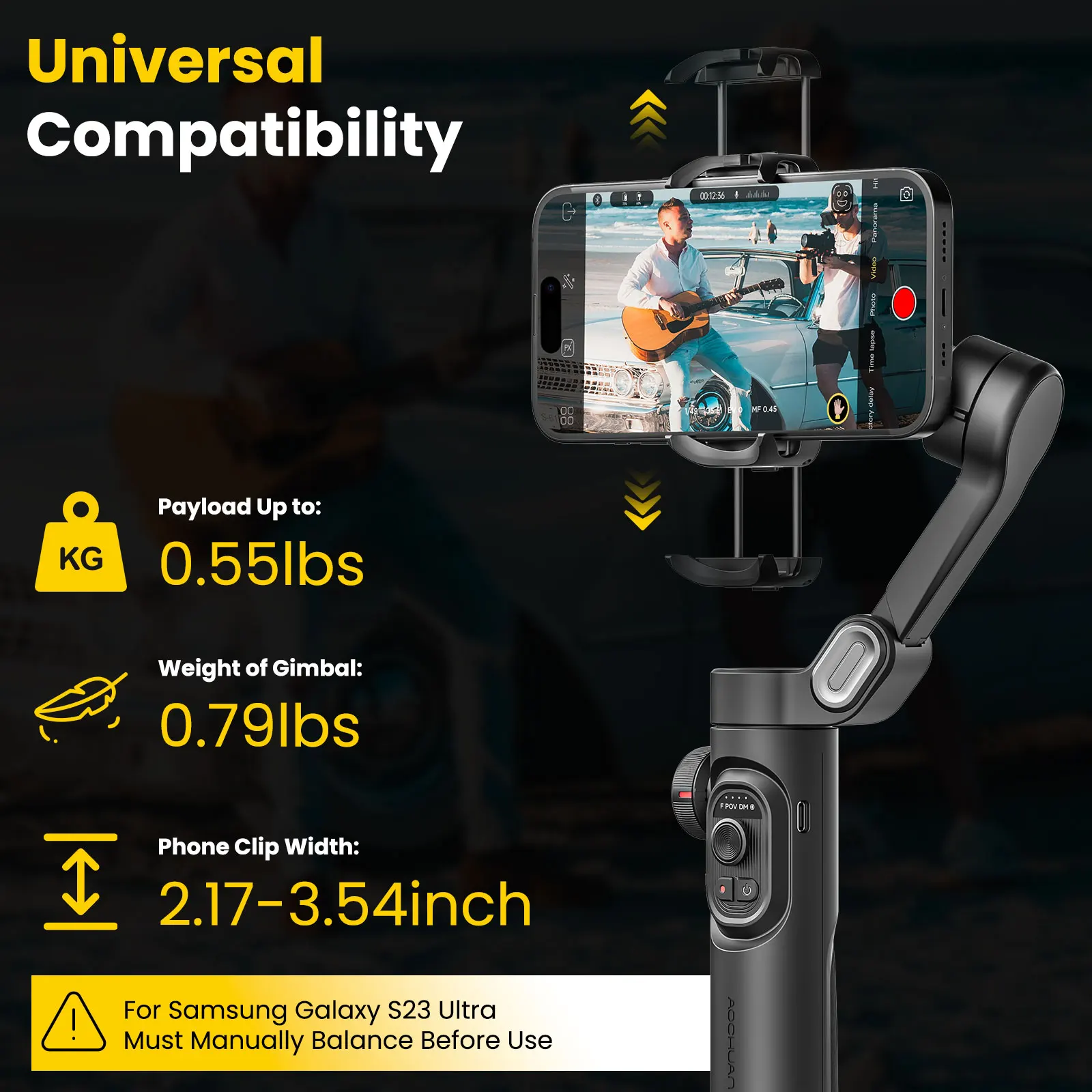 AOCHUAN Smart XE Combo1 ジンバルスタビライザー AOCHUAN Smart XE Combo1 3 Axis handheld Gimbal Stabilizer