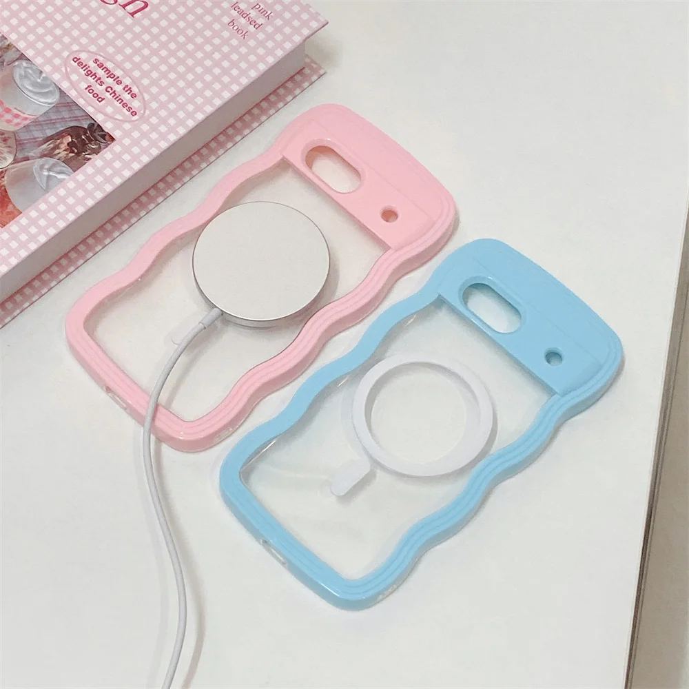 Candy Colors Transparent Magnetic Soft Case – Shockproof Silicone Cover with MagSafe Compatibility