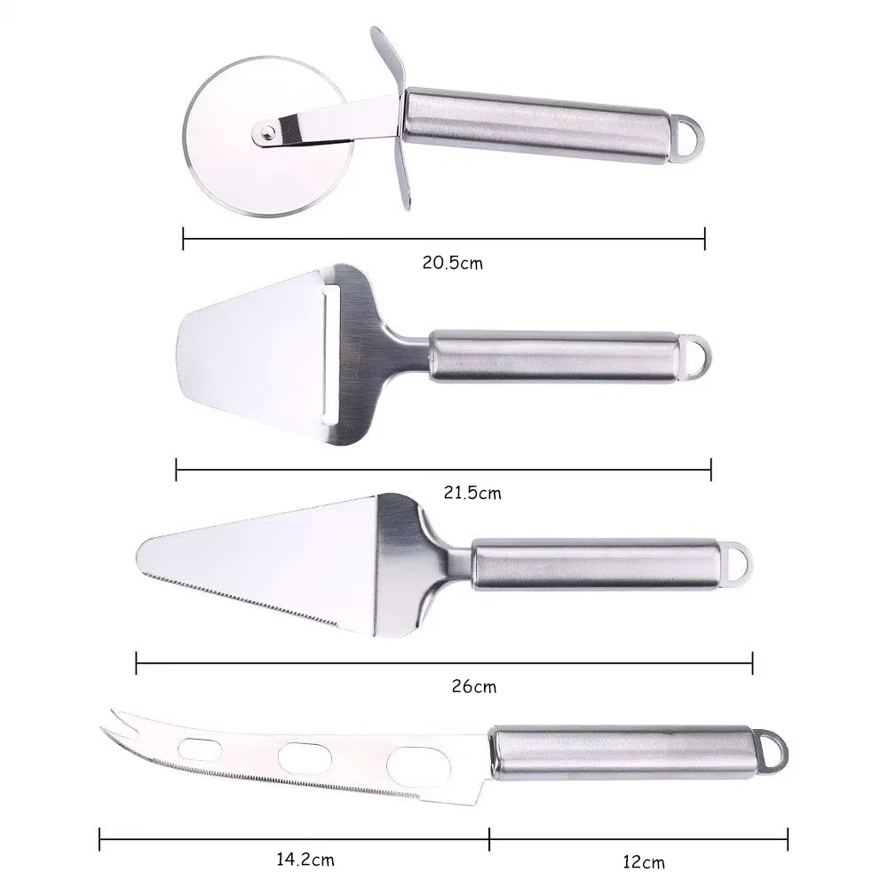 4 Pcs Cheese Slicer Stainless Steel Cheese Slicer Cutter Butter Spreader Knife Kitchen Tools Set YY079