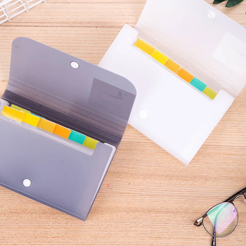1pc Plastic A6 File Folder Document Organizer Receipt File Expanding