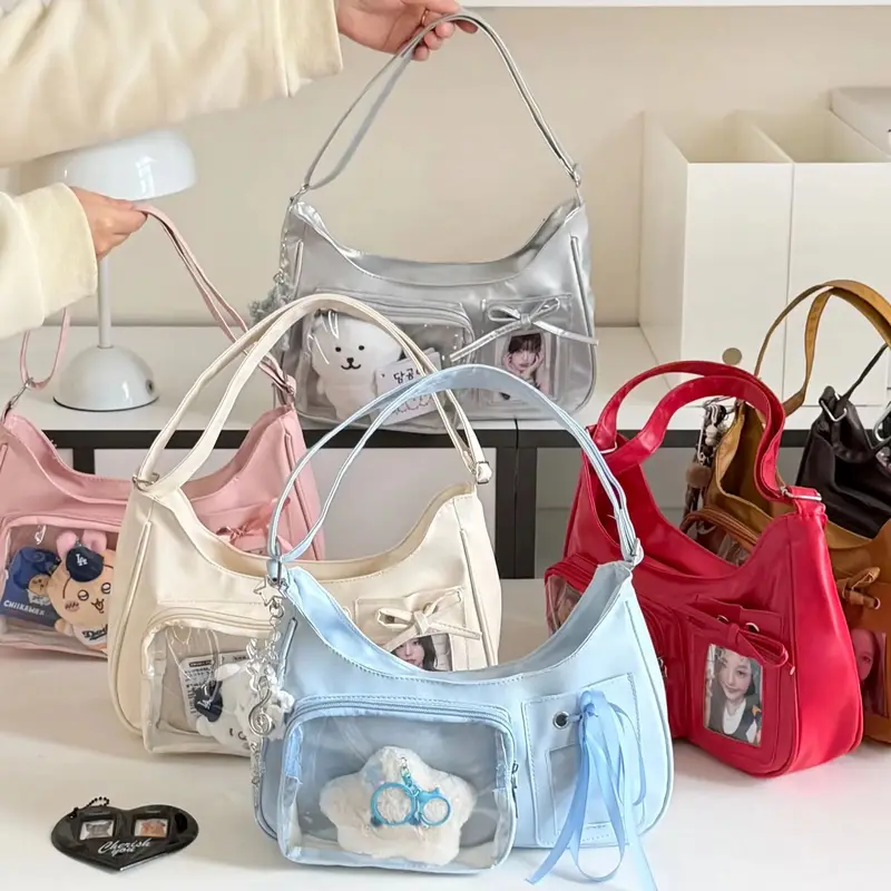 Y2k Harajuku Shoulder Bag Women Korean Transparent Ita School Crossbody...