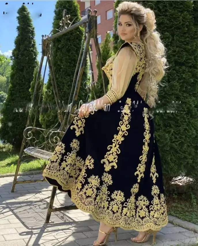 Traditional Kosovo Albanian Caftan Mariee Three Pieces Evening Dresses Pants Lace Applique Prom Gowns Robe De Soiree De Mariage
