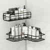 Bathroom Shelf Wall Mounted Corner Storage Shelves Shampoo Holder Iron Shower Drain Basket Bathroom Accessories Organizer 1