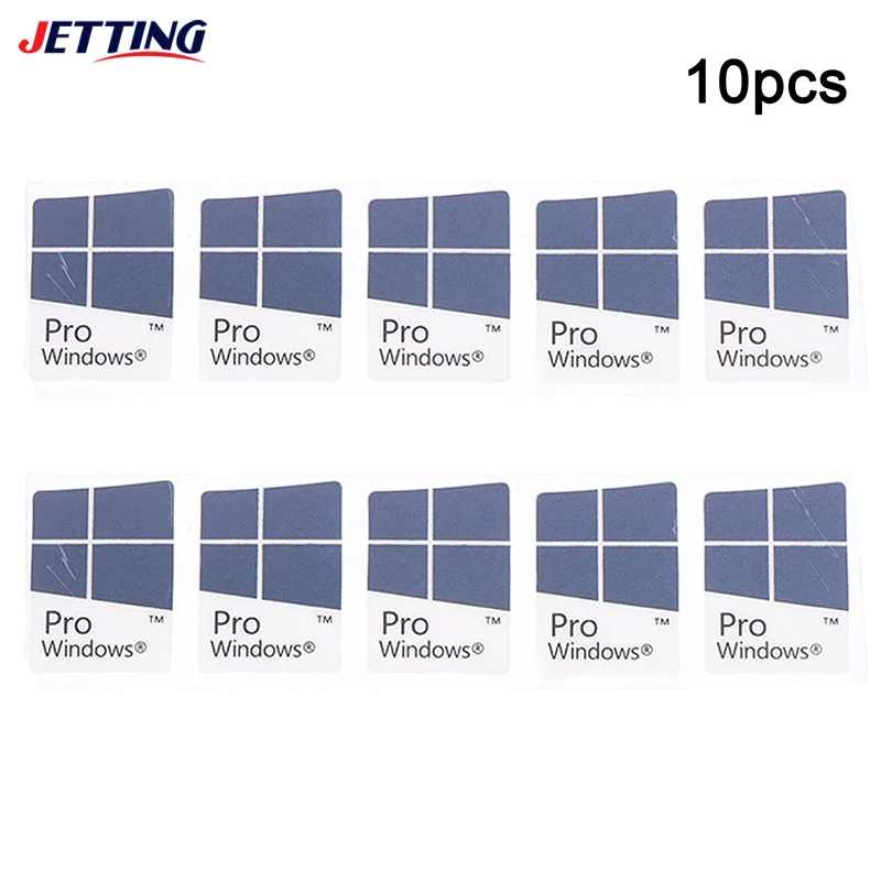 Blue Notebook Desktop Computer Windows10 Sticker WIN10 PRO Label 10pcs
